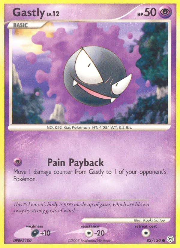 Gastly #82 – Diamond & Pearl card