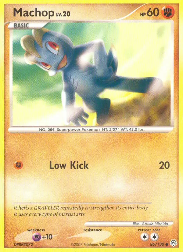 Machop #86 – Diamond & Pearl card
