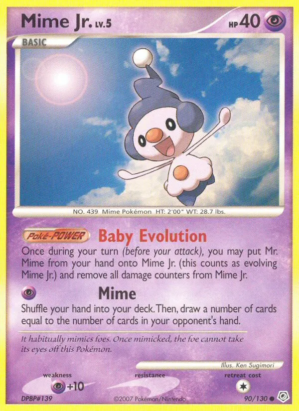 Mime Jr. #90 – Diamond & Pearl card