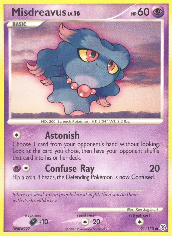 Misdreavus #91 – Diamond & Pearl card