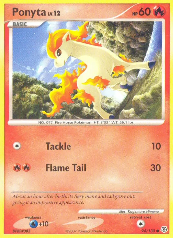 Ponyta #94 – Diamond & Pearl card