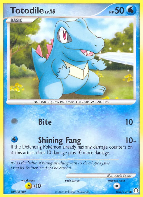 Totodile #106 – Mysterious Treasures card