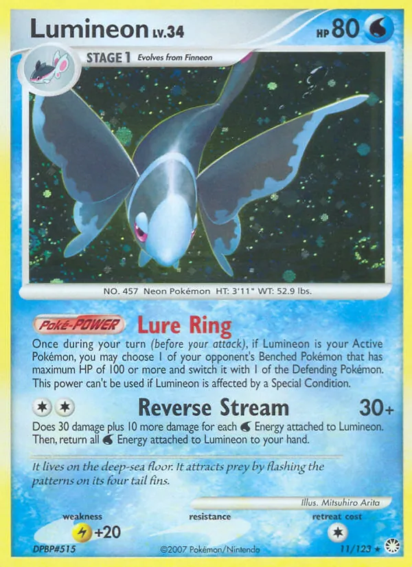 Lumineon #11 – Mysterious Treasures card