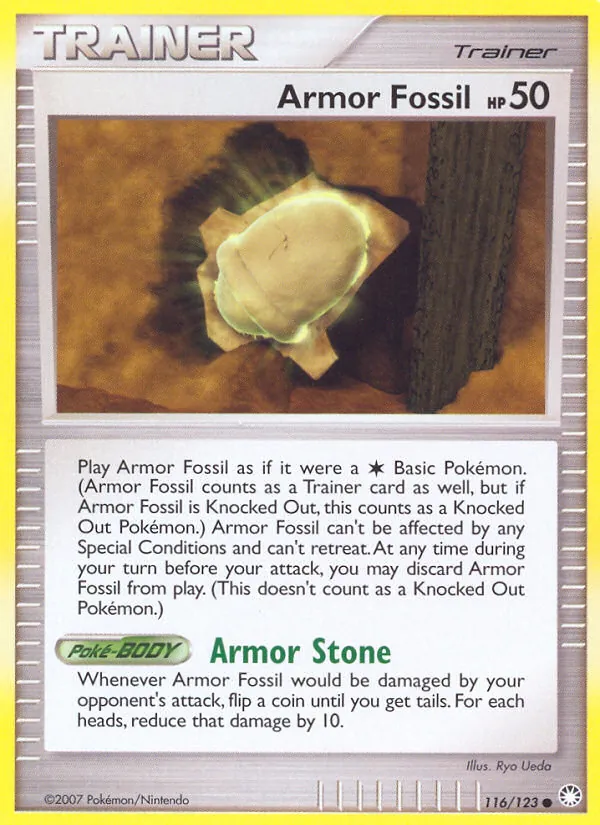 Armor Fossil #116 – Mysterious Treasures card