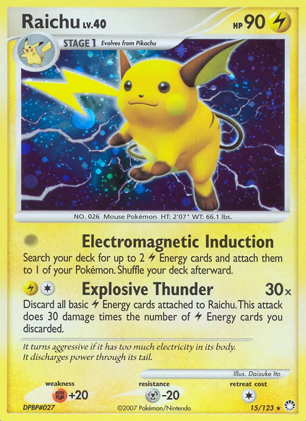 Raichu #15 – Mysterious Treasures card