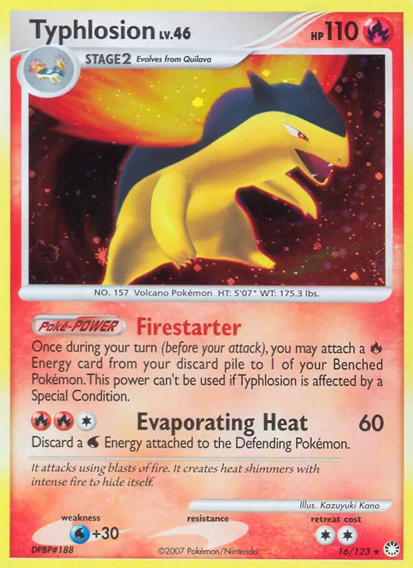 Typhlosion #16 – Mysterious Treasures card
