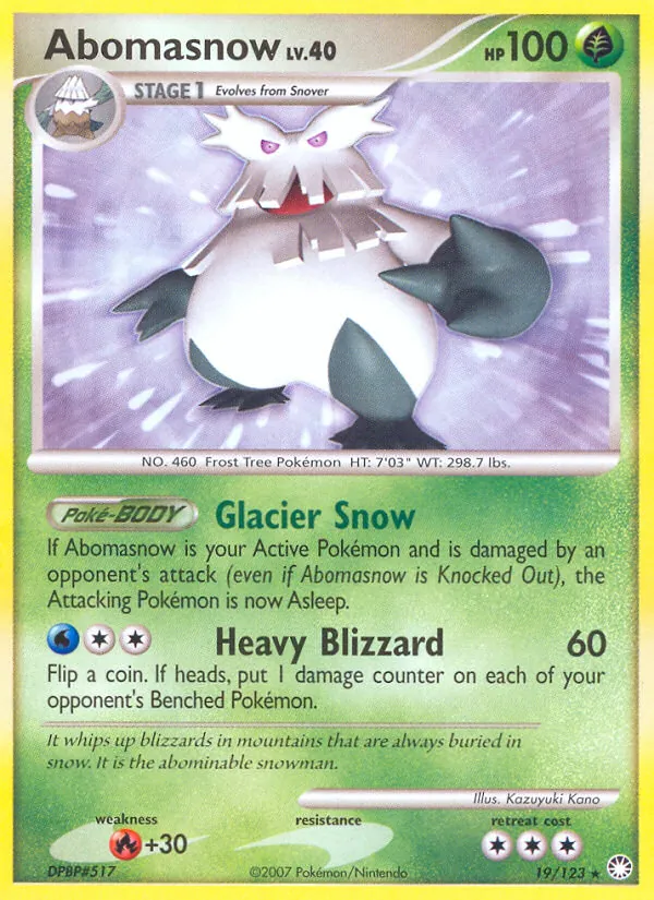 Abomasnow #19 – Mysterious Treasures card