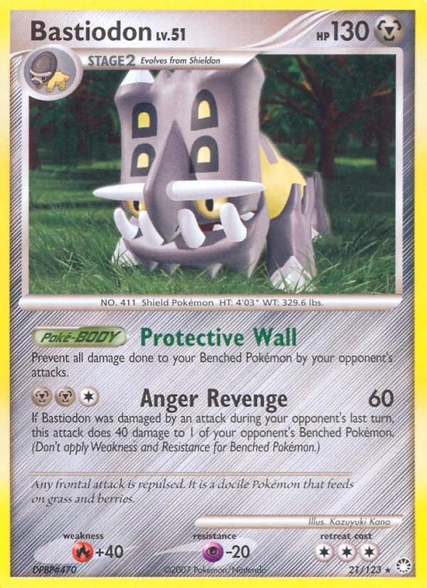 Bastiodon #21 – Mysterious Treasures card