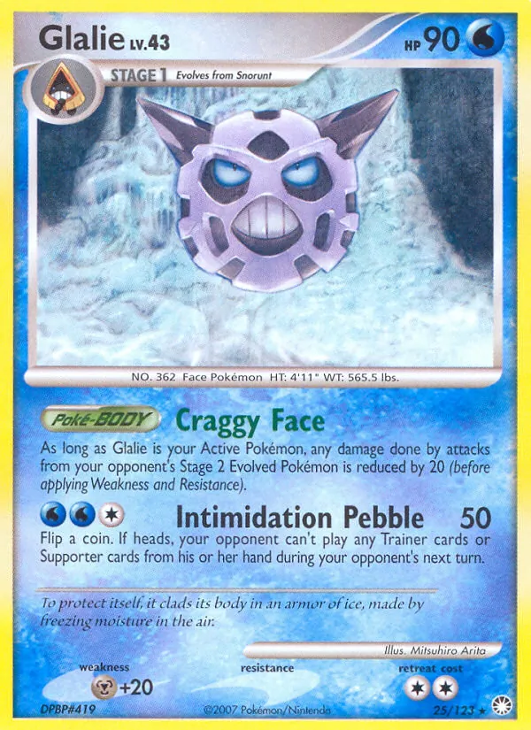 Glalie #25 – Mysterious Treasures card