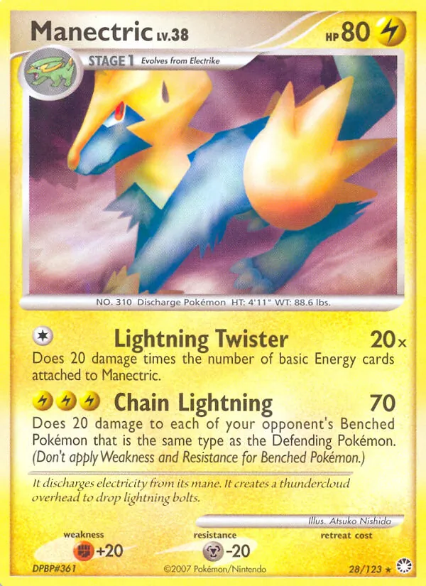 Manectric #28 – Mysterious Treasures card