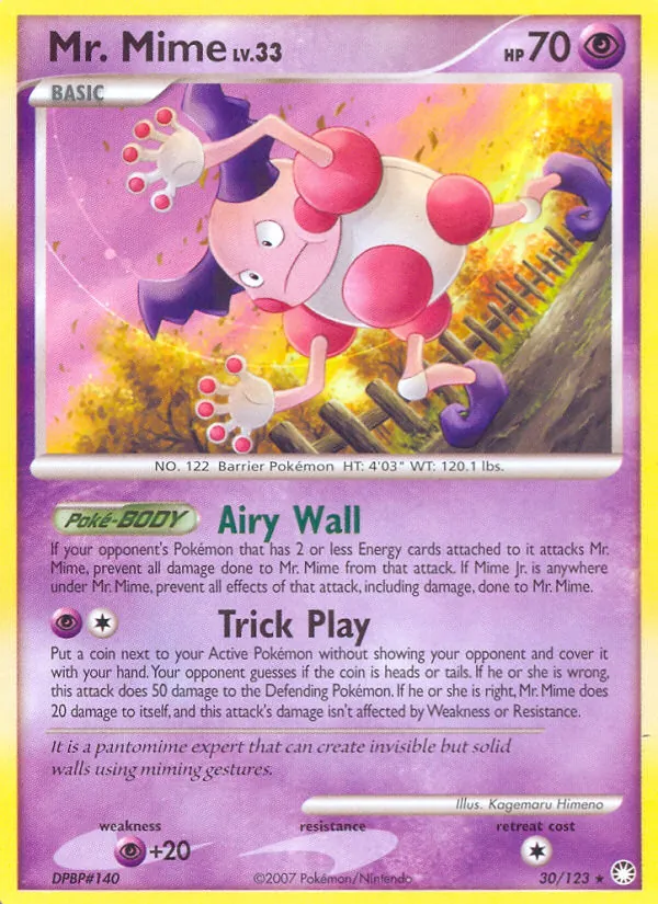 Mr. Mime #30 – Mysterious Treasures card