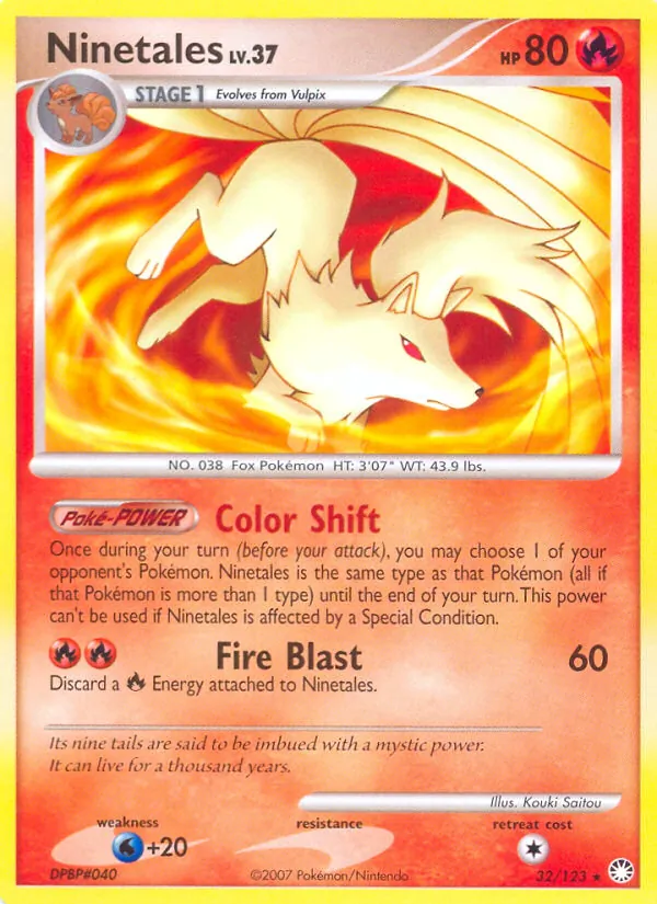Ninetales #32 – Mysterious Treasures card