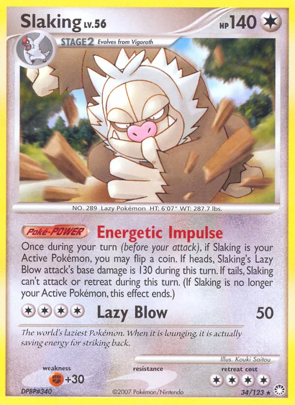 Slaking #34 – Mysterious Treasures card