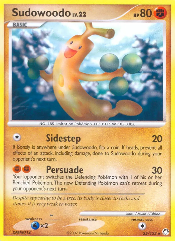 Sudowoodo #35 – Mysterious Treasures card
