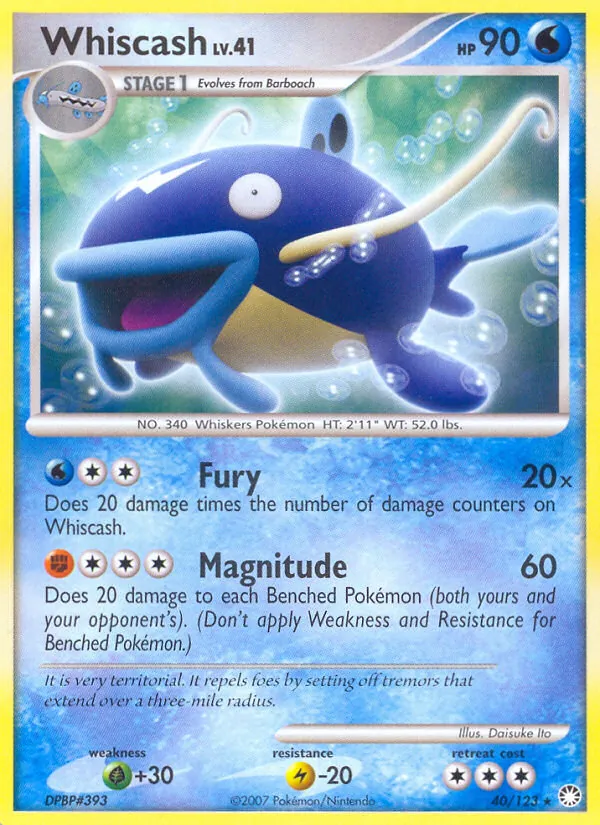 Whiscash #40 – Mysterious Treasures card
