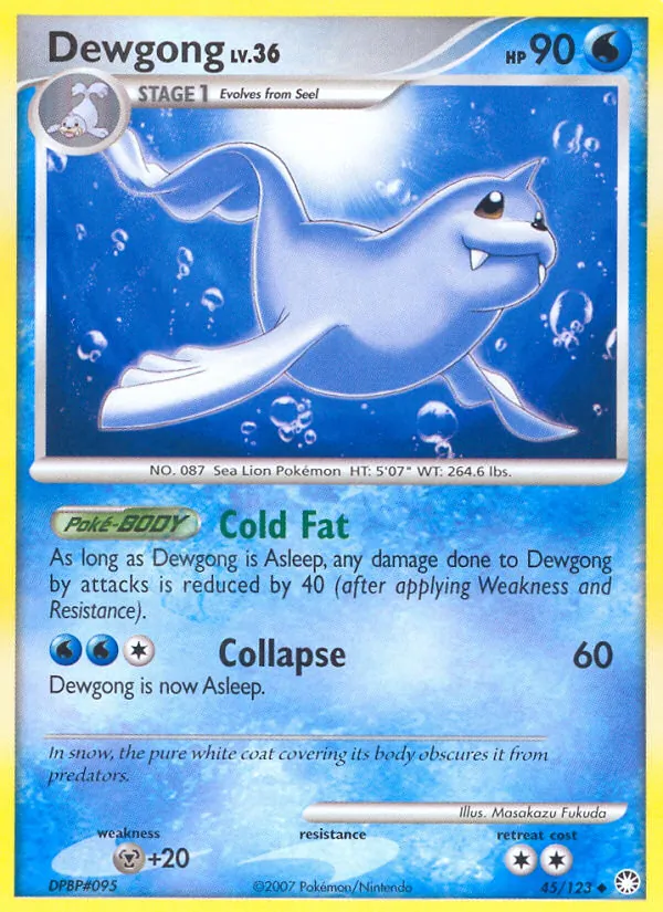 Dewgong #45 – Mysterious Treasures card