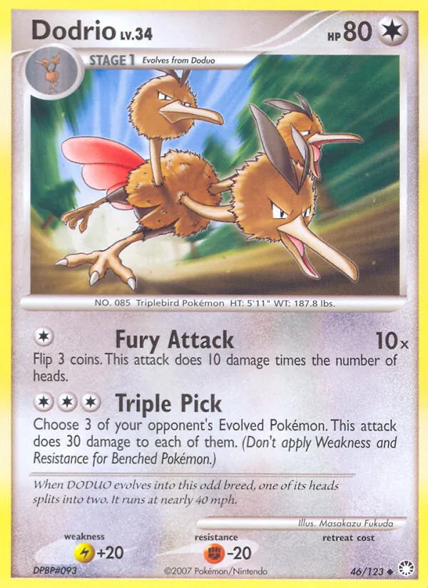 Dodrio #46 – Mysterious Treasures card
