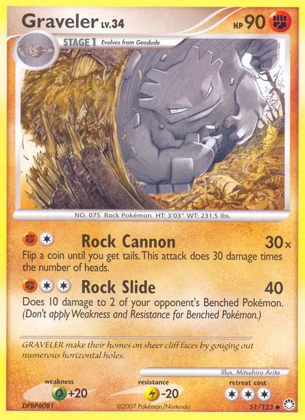 Graveler #51 – Mysterious Treasures card