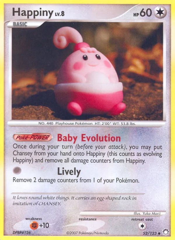 Happiny #52 – Mysterious Treasures card