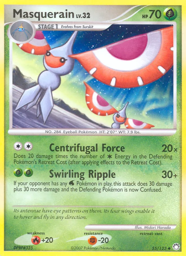 Masquerain #55 – Mysterious Treasures card