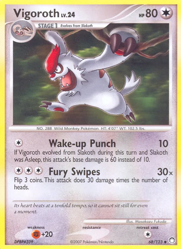 Vigoroth #68 – Mysterious Treasures card