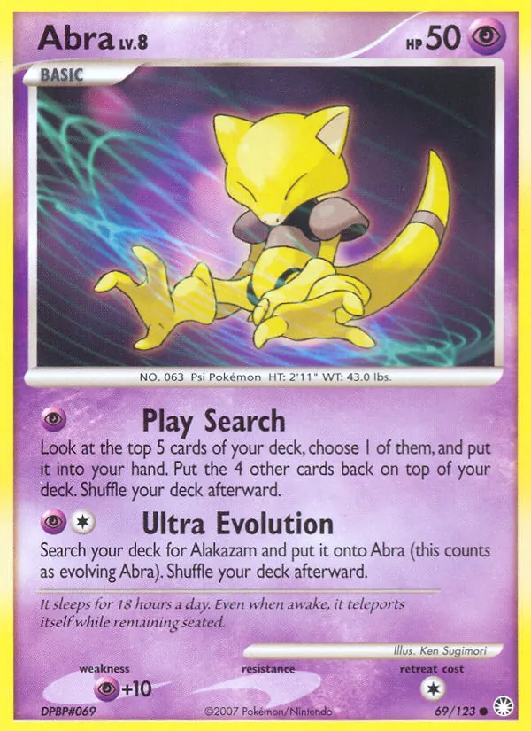 Abra #69 – Mysterious Treasures card