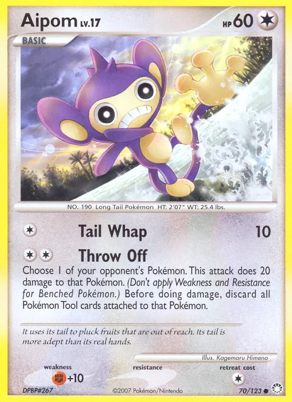 Aipom #70 – Mysterious Treasures card