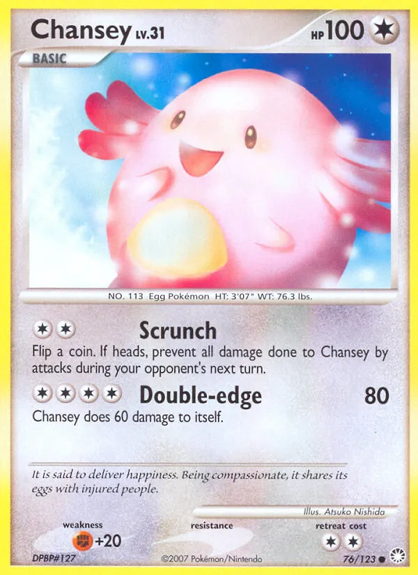 Chansey #76 – Mysterious Treasures card