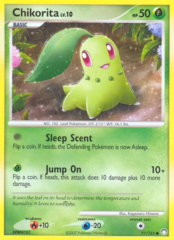 Chikorita #77 – Mysterious Treasures card