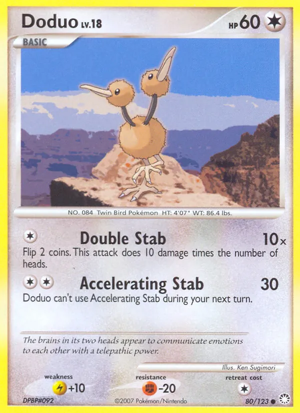 Doduo #80 – Mysterious Treasures card