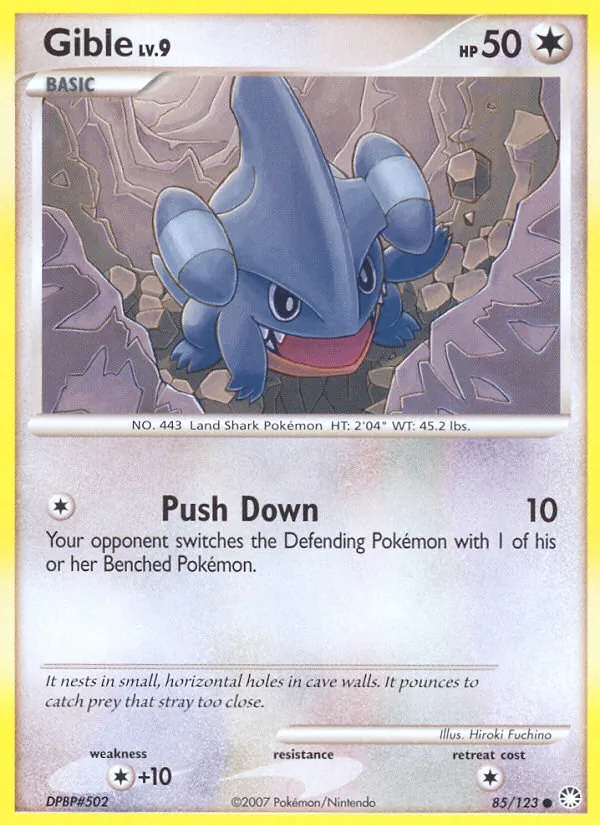 Gible #85 – Mysterious Treasures card