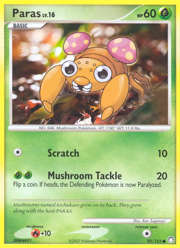Paras #92 – Mysterious Treasures card