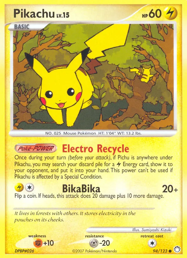 Pikachu #94 – Mysterious Treasures card