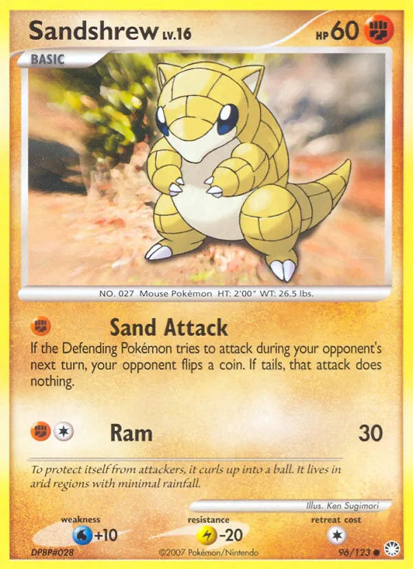 Sandshrew #96 – Mysterious Treasures card