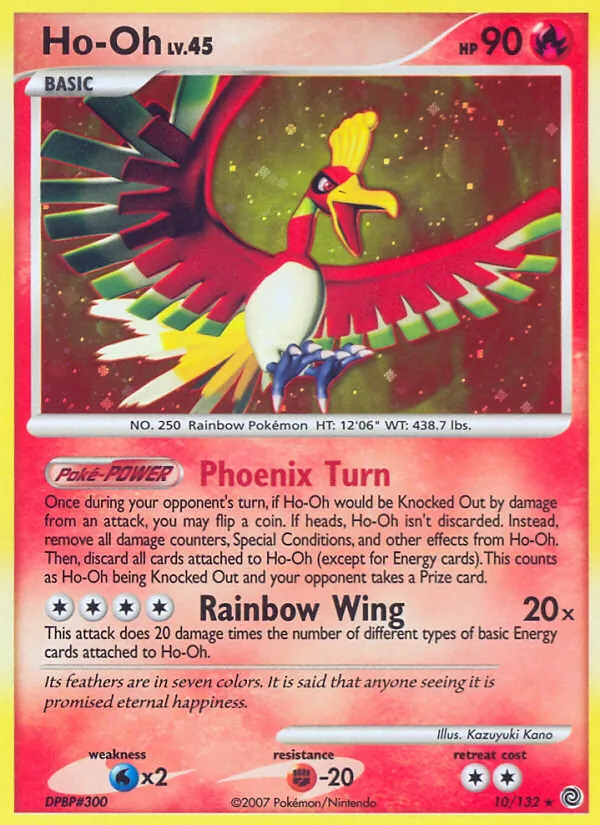Ho-Oh #10 – Secret Wonders card