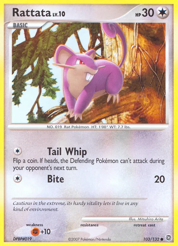 Rattata #103 – Secret Wonders card