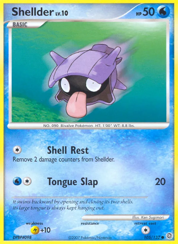 Shellder #105 – Secret Wonders card