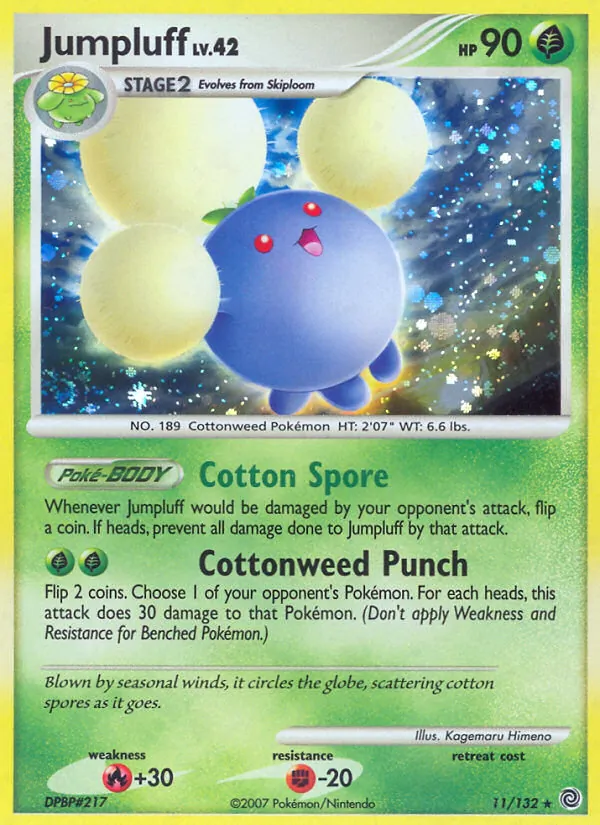 Jumpluff #11 – Secret Wonders card