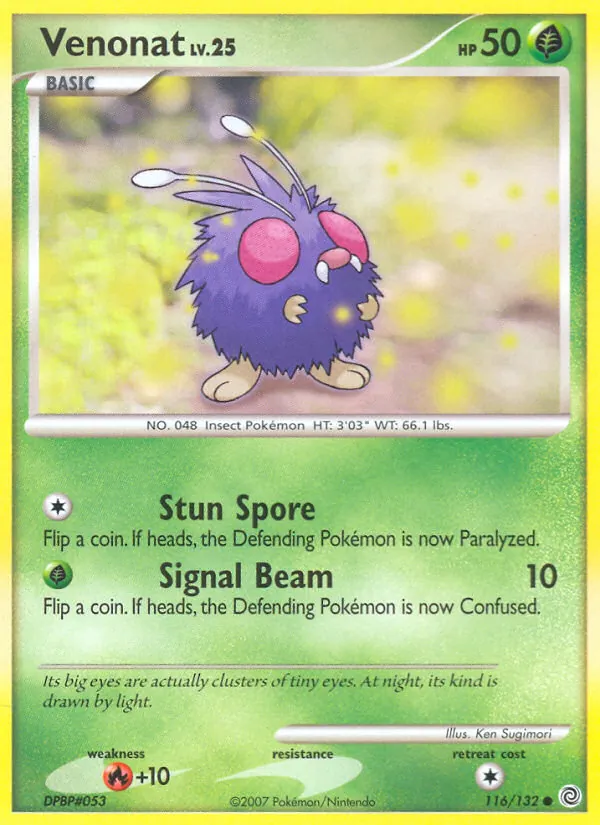 Venonat #116 – Secret Wonders card