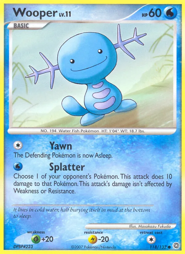 Wooper #118 – Secret Wonders card