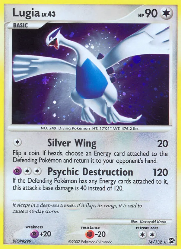 Lugia #14 – Secret Wonders card