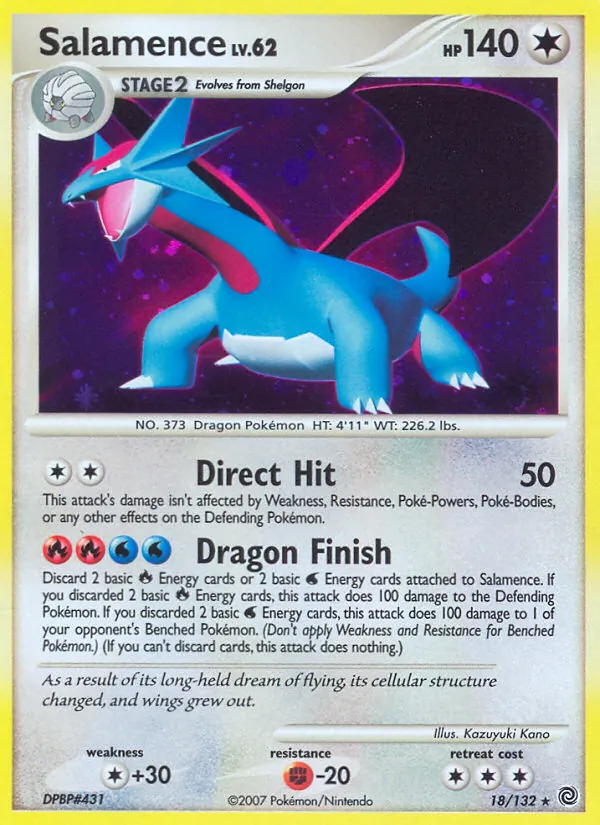 Salamence #18 – Secret Wonders card
