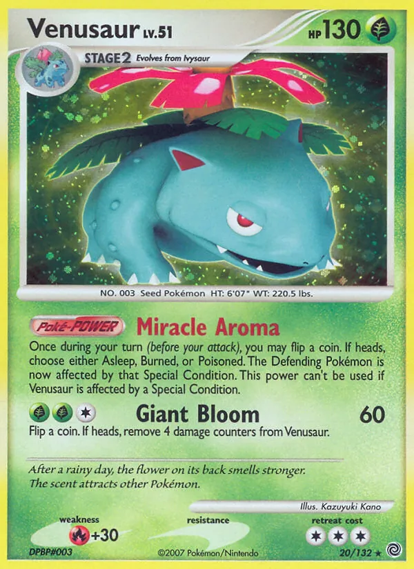 Venusaur #20 – Secret Wonders card