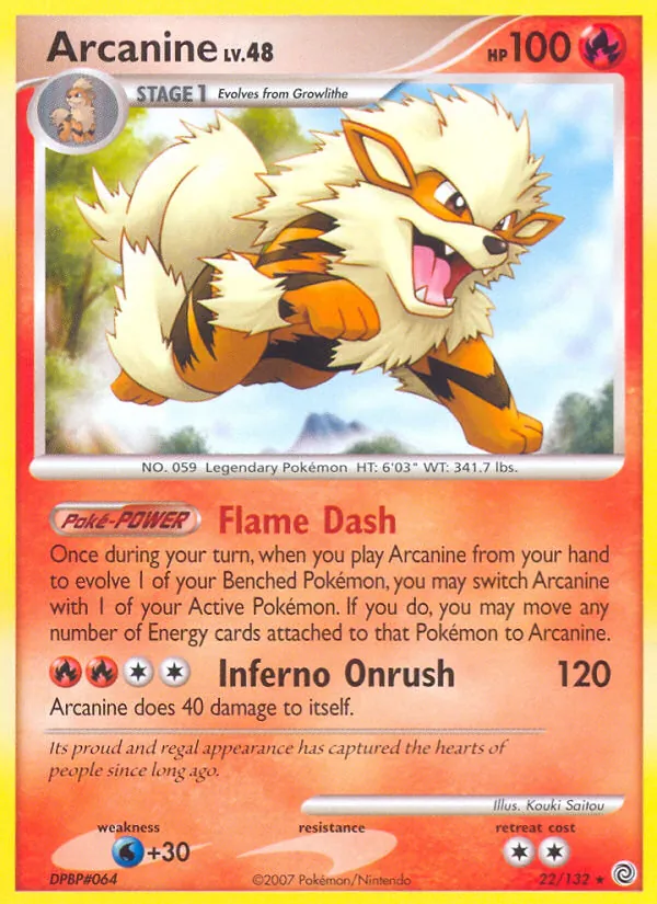 Arcanine #22 – Secret Wonders card
