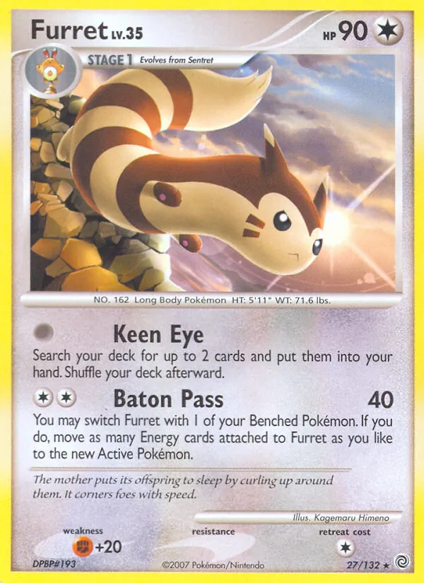 Furret #27 – Secret Wonders card