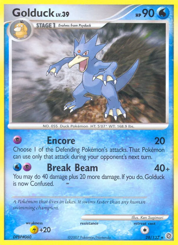 Golduck #28 – Secret Wonders card
