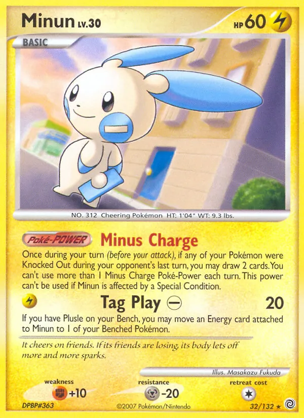 Minun #32 – Secret Wonders card