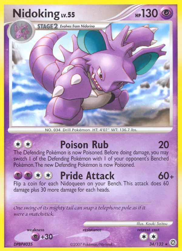 Nidoking #34 – Secret Wonders card