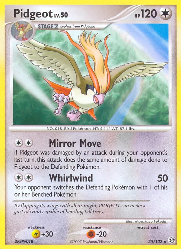 Pidgeot #35 – Secret Wonders card