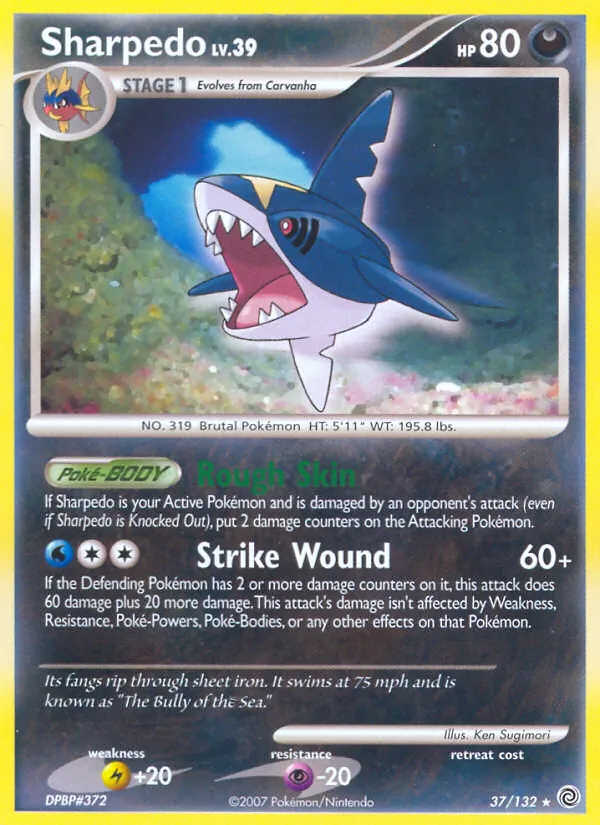 Sharpedo #37 – Secret Wonders card